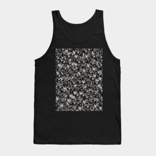 Grey Minimal Abstract Collage Mosaic. Tank Top